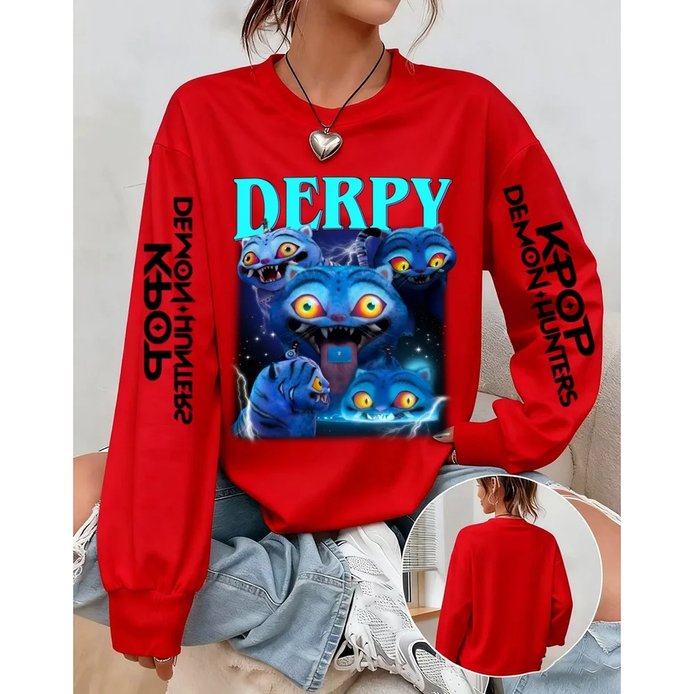 Толстовка в подарок фанату, детская толстовка с капюшоном в стиле манга Huntrix Kpop Devil Hunter для взрослых, милая толстовка с тигром в стиле Харадзюку