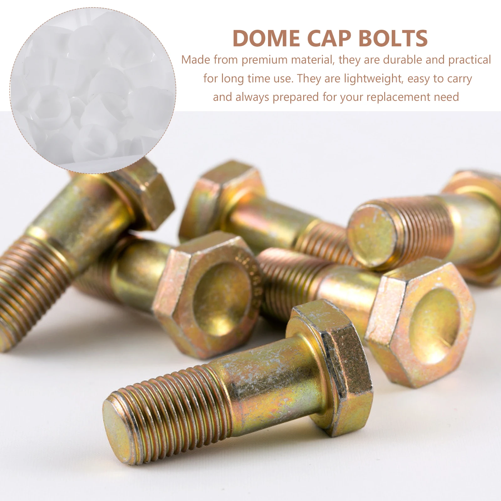 

145pcs Cover Dome Bolts Plastic Nut Caps Dome Bolts Hexagonal Screw Cover Protective Rubber Covers Weatherproof Accessories