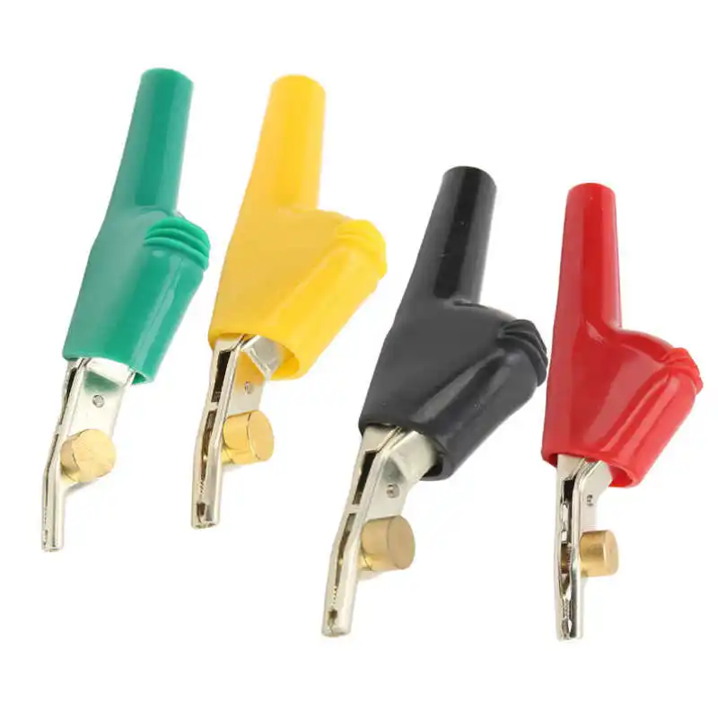 Telecommunication Test Clamp 25mm Opening Stripping Electrical Crocodile Clips Non Damage with Needle for Car Battery