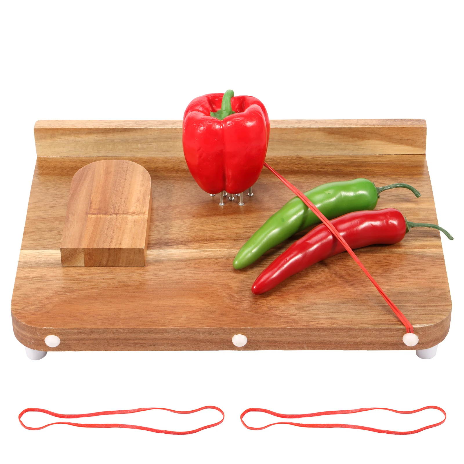

Adaptive Single Handed Cutting Board Fruits Kitchen Tool for Senior Disabled Wooden Cutting Board for Kitchen Chopping Board