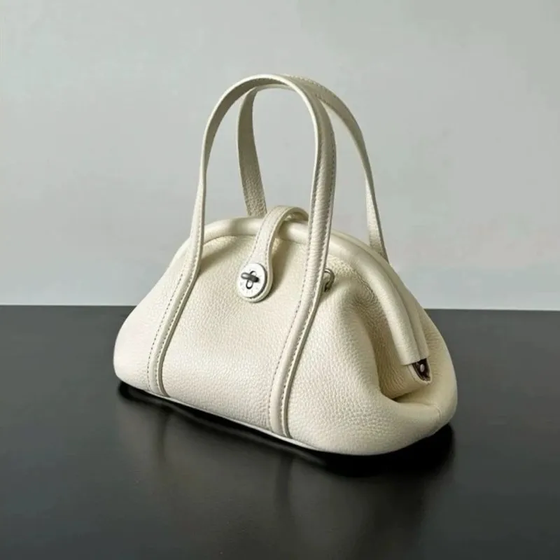 

Винтажная однотонная сумка с текстурой гальки, женская кожаная сумка на плечо с миниатюрной ракушкой, женская модная модная высококачественная сумка через плечо