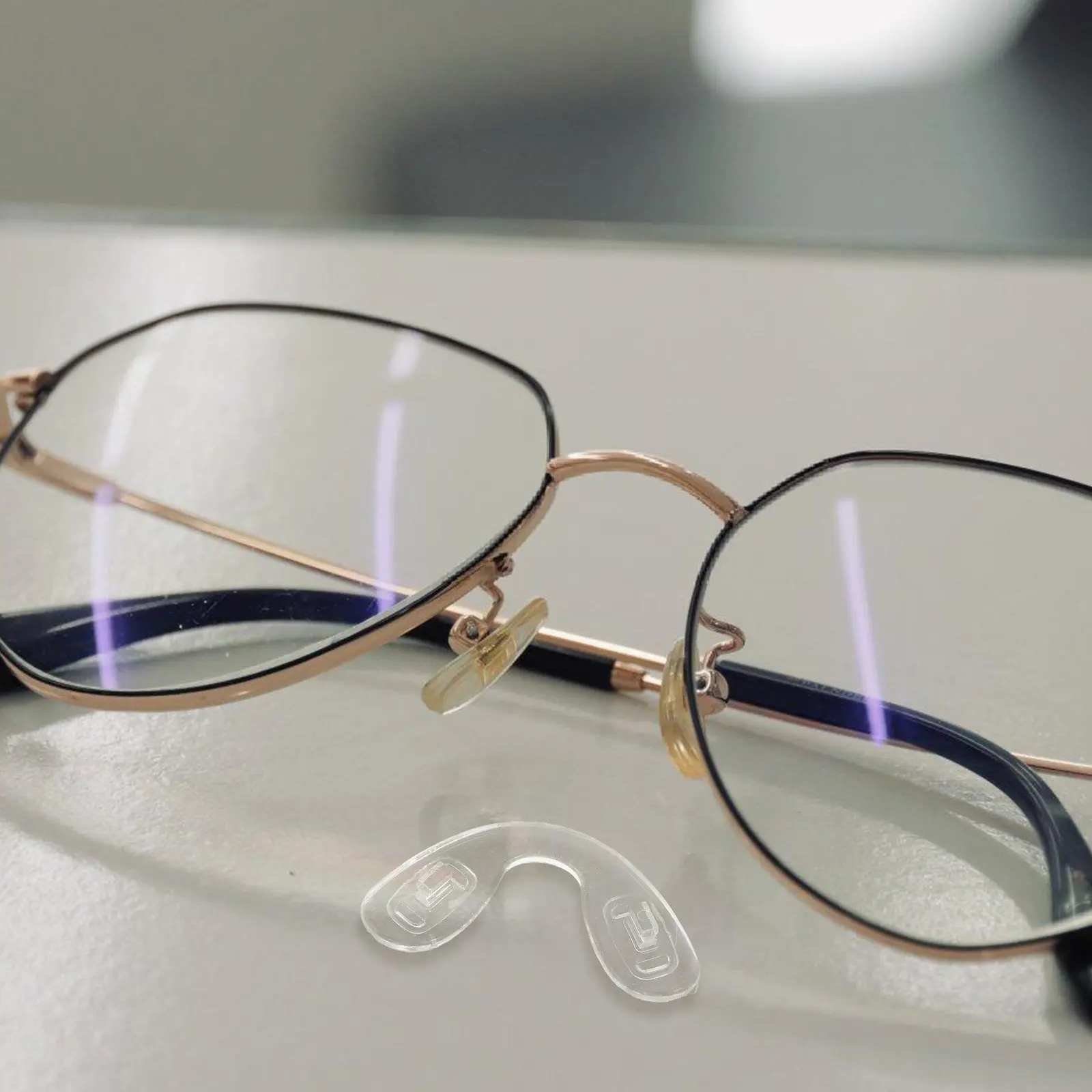 

6Pcs U Shaped Transparent Silicone Nose Pads Glasses Saddles Bridge Soft Eyeglass Nose Piece Replacement Anti Slip Eyewear