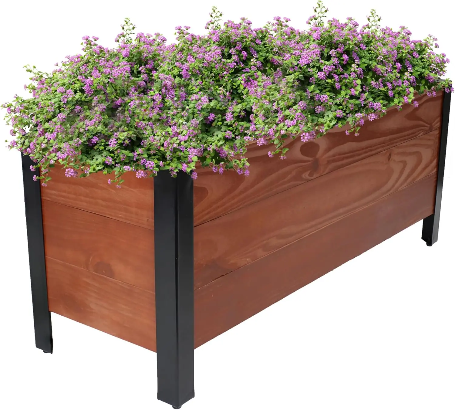Sunnydaze Acacia Wood Rectangular Planter Box - 14.75