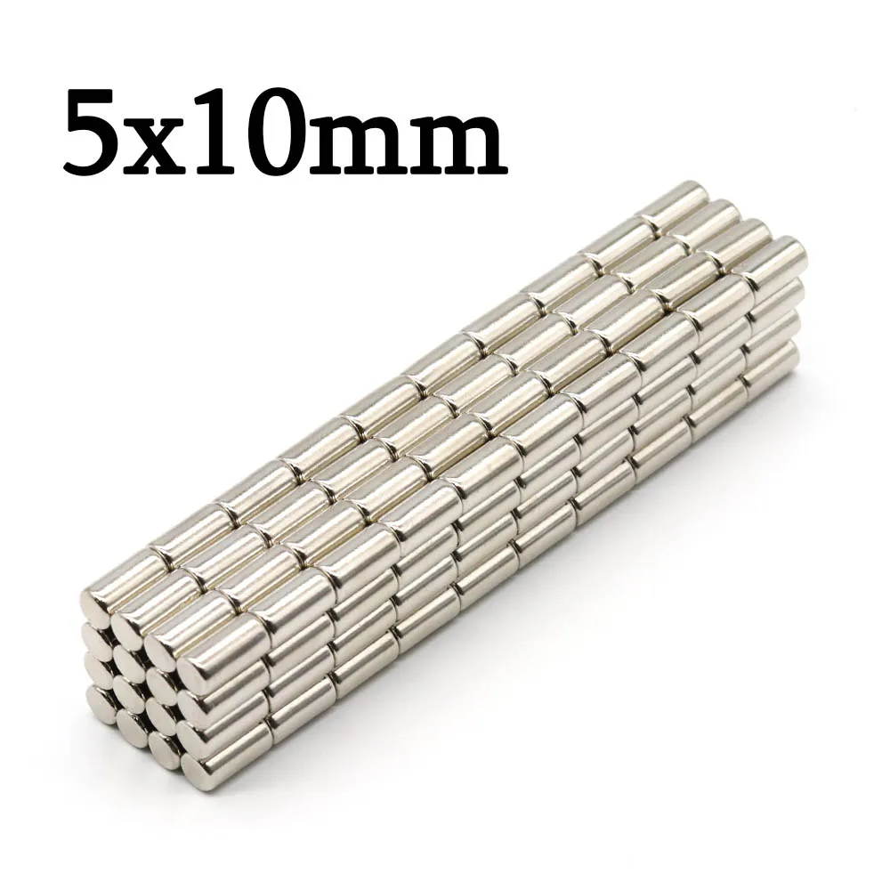 

5mmx10mm Super Strong Round Neodymium Magnet Powerful Magnets N35 small Permanent Magnetic NdfeB Refrigerator Magnet 5x10
