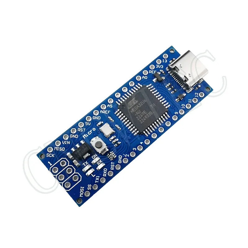 Micro ATmega32U4 5V/16MHz Module Version Replace Pro Mini ATmega168 ATmega328  Type-C USB Interface