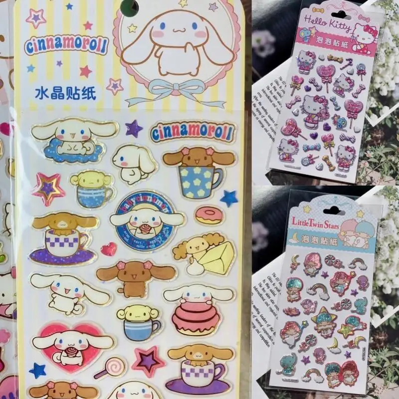 موكا سينامورول لينة لاصق ملصق مرحبا كيتي ليتل توينستارز بريق مصاصة ثلاثية الأبعاد كوب دفتر لتقوم بها بنفسك لاصقة تزيين لعبة #1