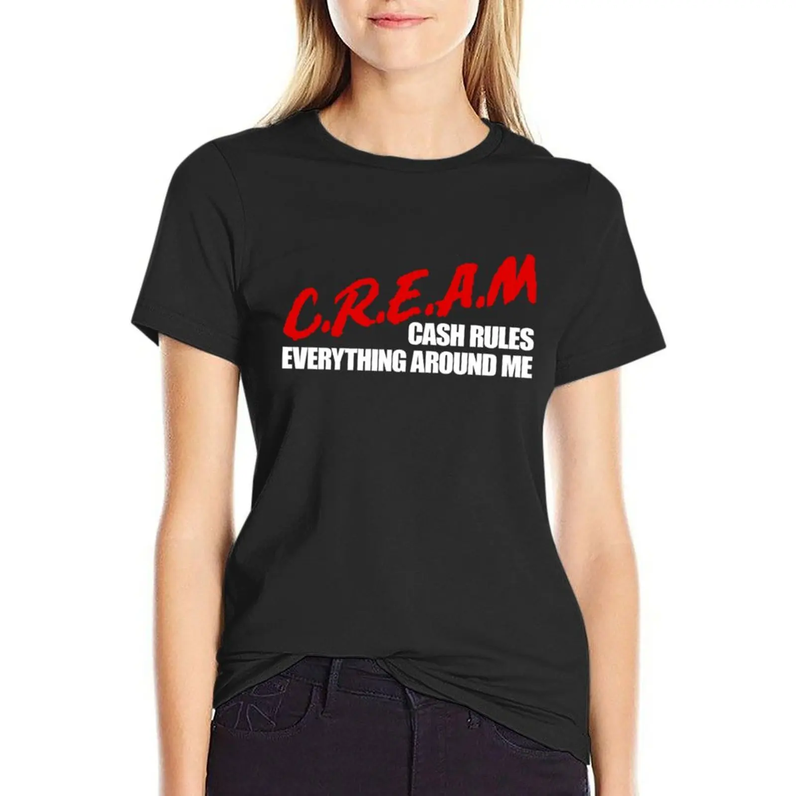 

cream T-Shirt plus size tops animal print plain summer tops fashion woman blouse 2025