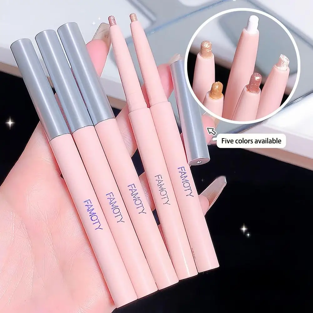 1 Stuks Eyeliner Liggende Zijderups Matte Hoogglans Fijne Vlek Niet Waterdicht Gereedschap En Eyeliner Flash Kleur Oogmake-Up D4t0