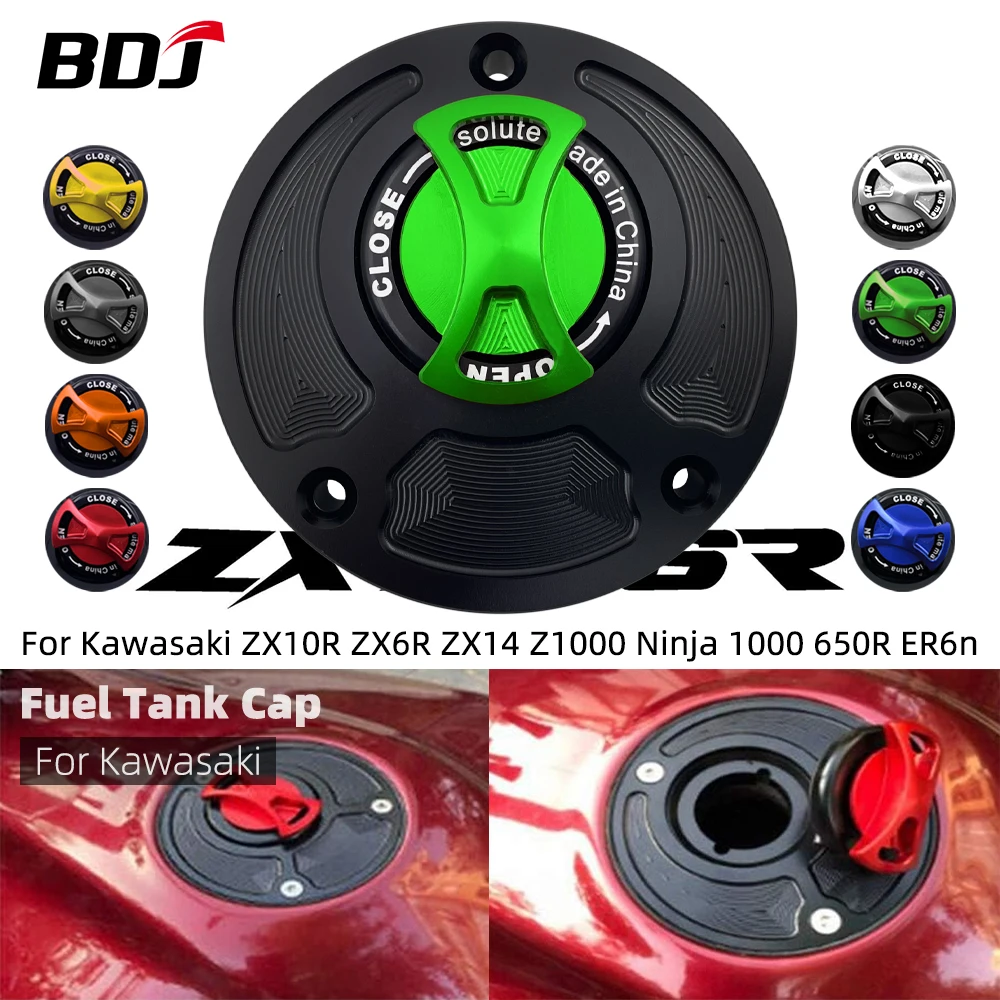 Bdj Zx6r Zx10r Brandstoftankdop Olietank Tankdoppen Gashoes Voor Kawasaki Z750 Z1000 Keyless Quick Demontage Cap Ninja Er6n