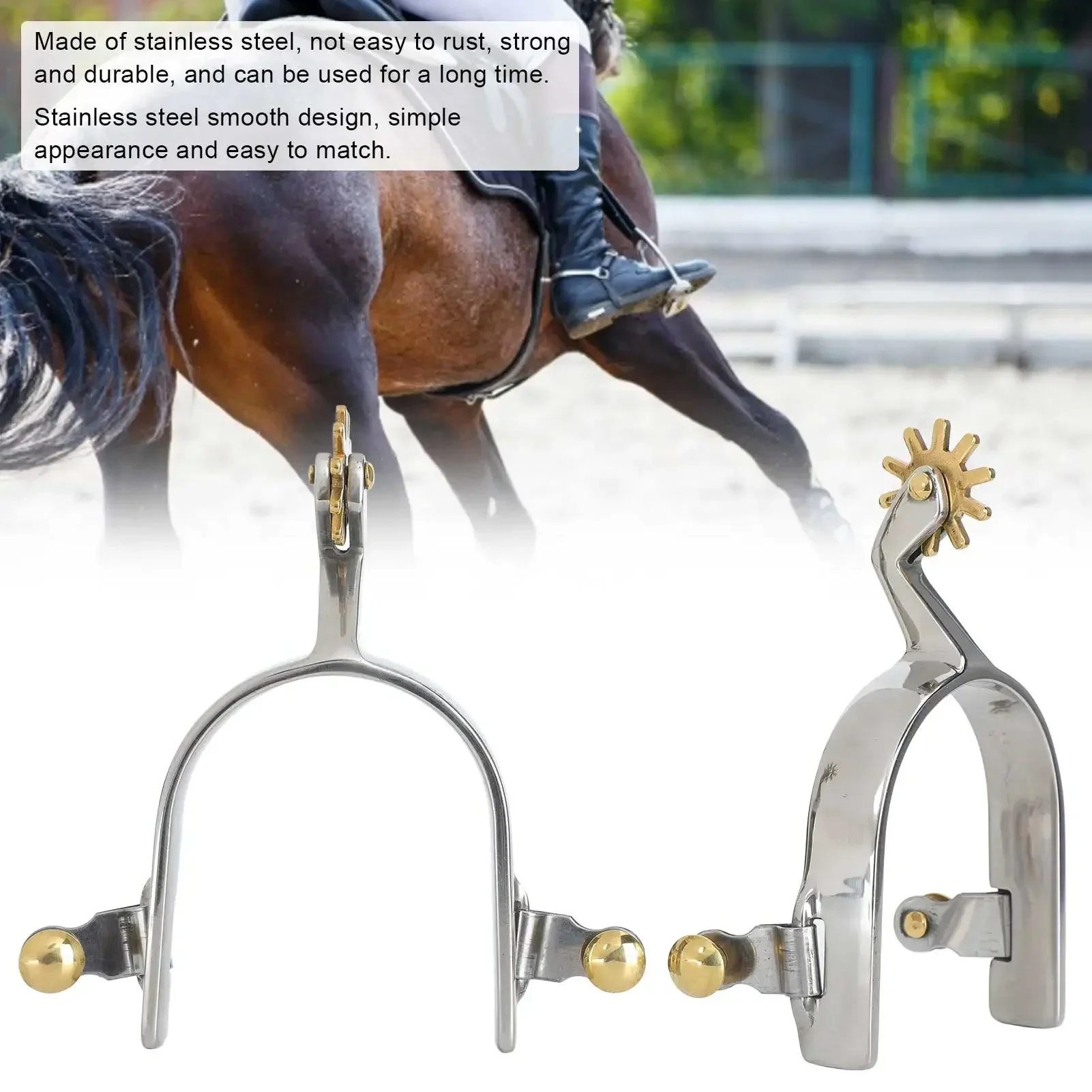 

1 пара аксессуаров унисекс из нержавеющей стали в западном стиле в американском стиле, не ржавеющие шпоры