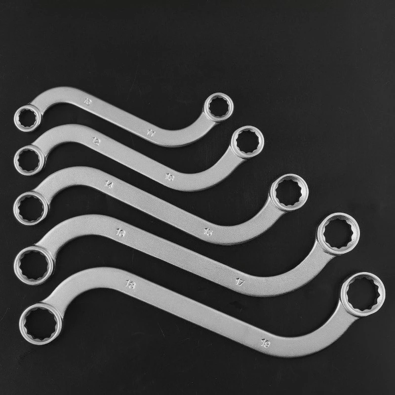 

5-Piece set S-shaped wrench special-shaped curved plum blossom wrench set, dodecagonal double-head fixed head wrench set