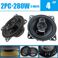 4 Inch 560W(2*280W) 3 Way Universal Car Coaxial Auto Music Stereo Full Range Subwoofer Enhanced Hifi Car Stereo Sound Speaker