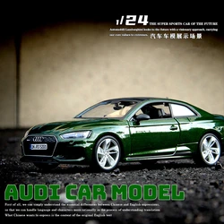 1:24 AUDI RS5 Coupe Alloy Sports Car Model Diecast Simulation Metal Toy Vehicles Car Model Sound Light Collection Childrens Gift