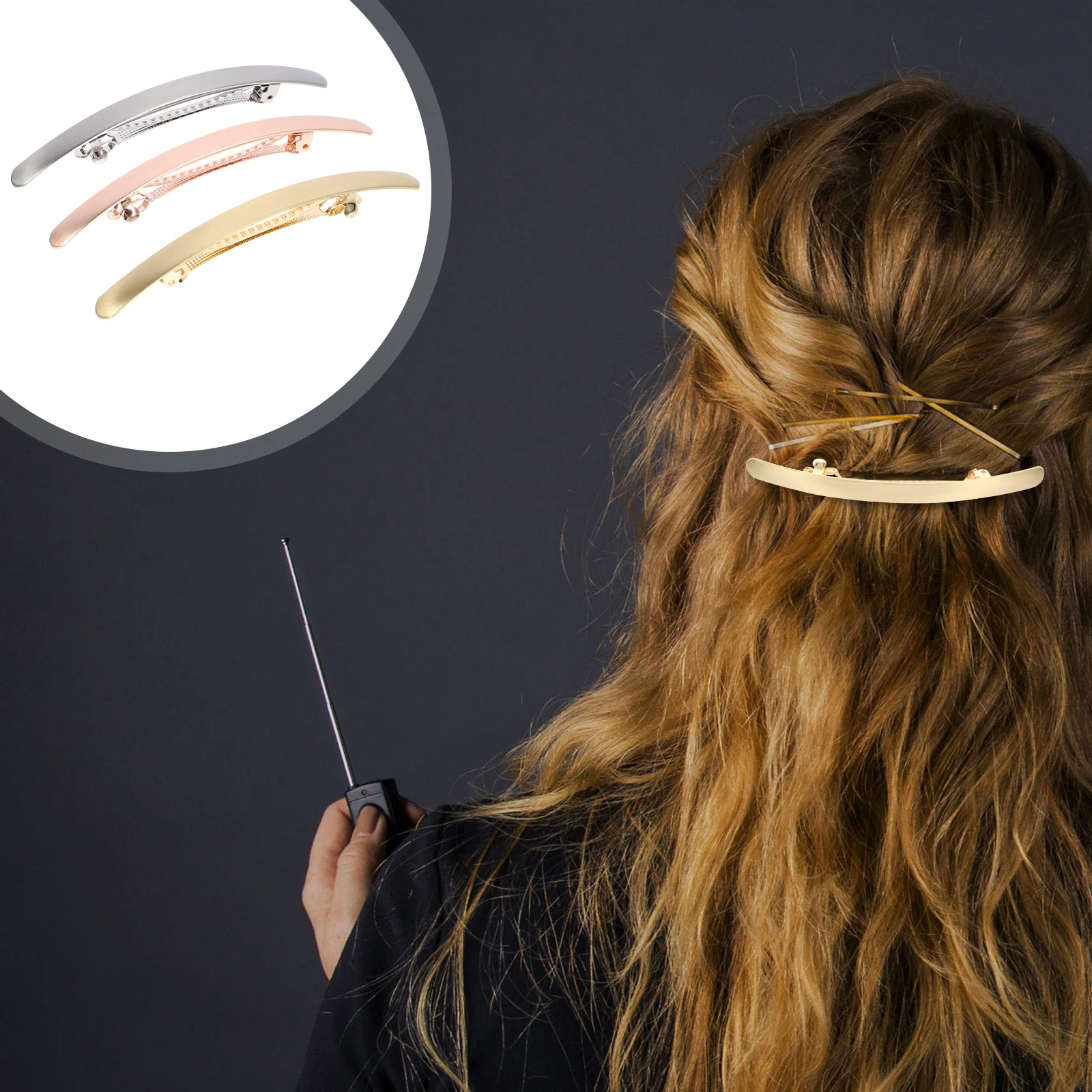 

6Pcs Elegant Hairpins Fashion Barrettes for Women Gold Silver Rose Gold Non Slip Hair Clips Party Wedding Hair Accessories