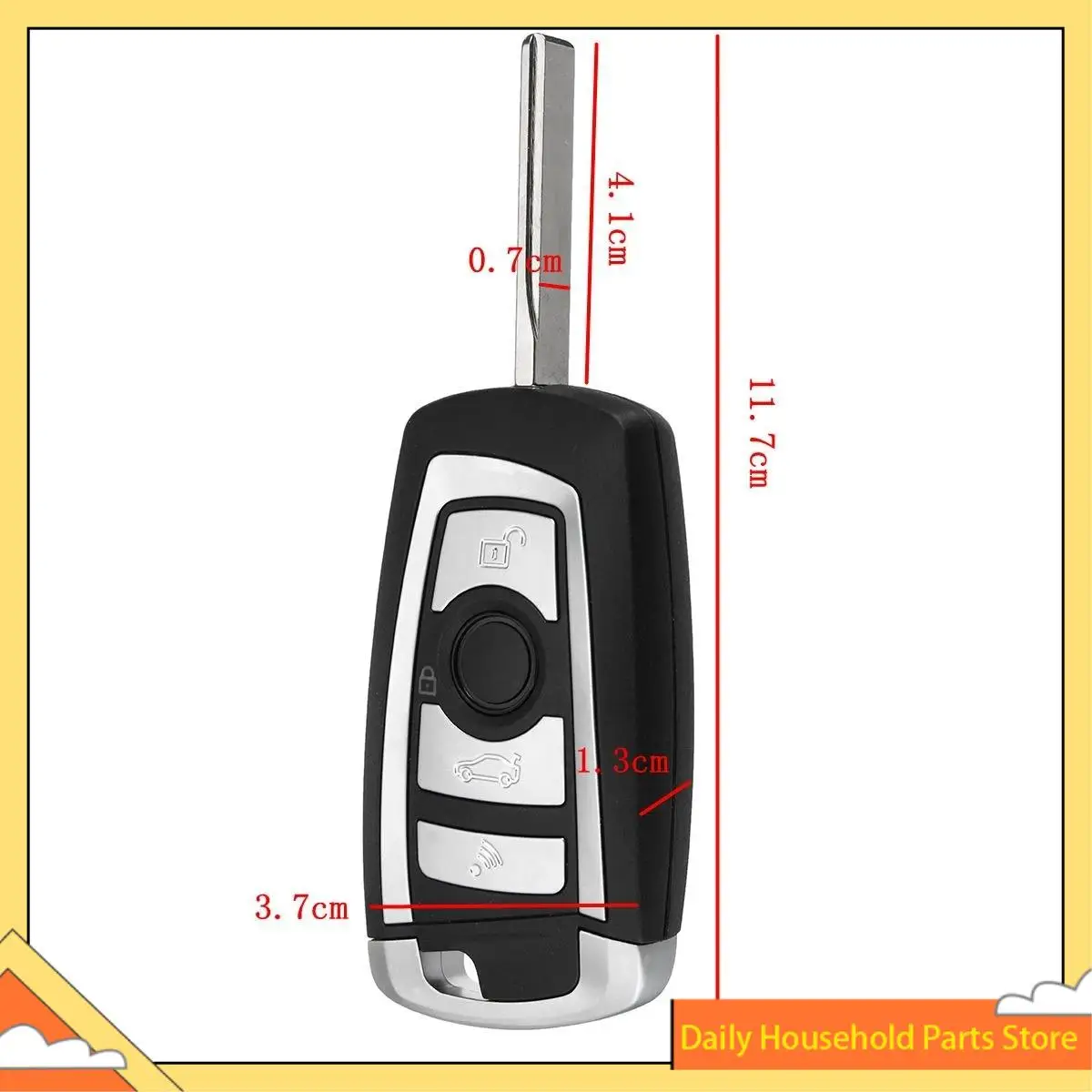 【تخفيضات كبيرة】4 أزرار 433 ميجا هرتز مفتاح بعيد قابل للطي معدل بدون شريحة 7935AA ID44 لـ -BMW E38 E39 E46 تحكم بدون مفتاح PCF7935AA