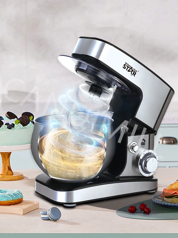 5L Kitchen Mixer /Dough Kneading/Whip Cream Machine 1000w Power Desktop Appliances Home With Three Types Of Mixing Heads