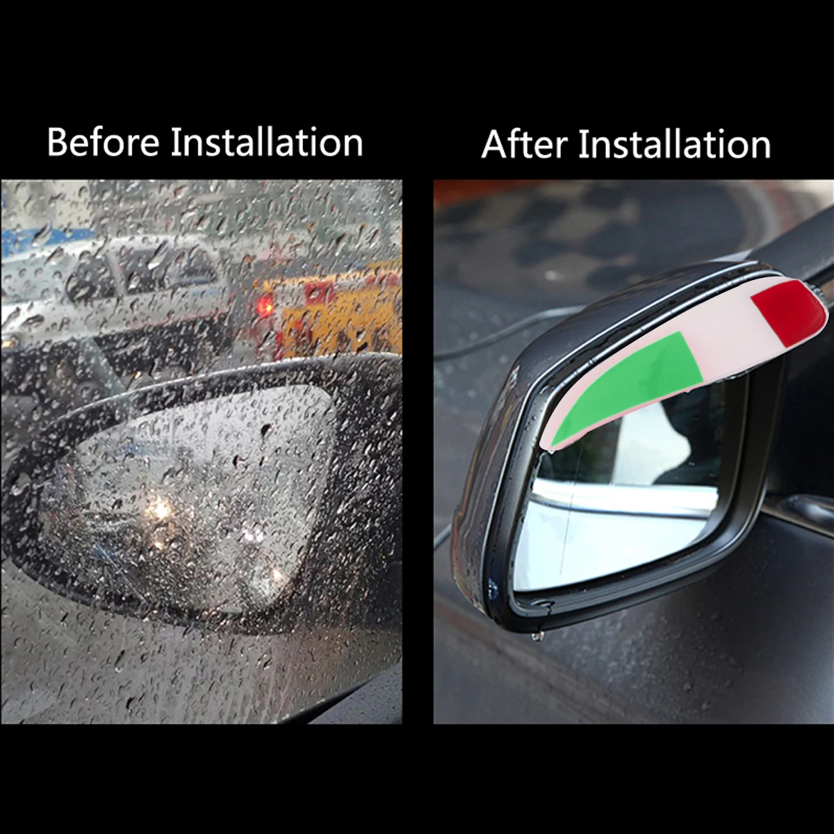 

1 Pair Car Side Mirror Rain Visor Waterproof Rainproof Cover For Suv Truck Rear View Mirror Protection Guard Easy Installation