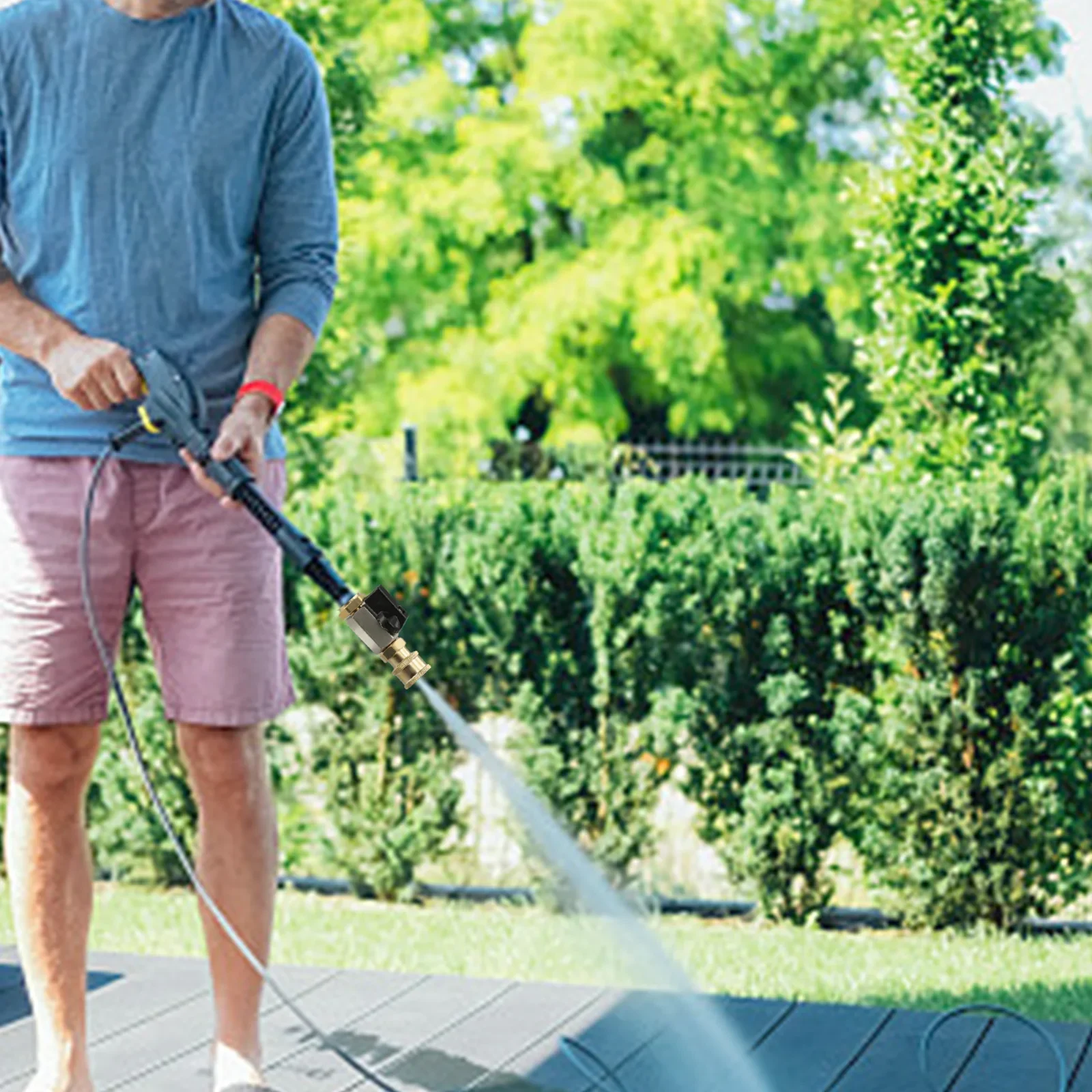 

Автомойка для чистки на открытом воздухе, 5-цветная насадка, насадка высокого давления, латунная мойка высокого давления, фитинг, шайба, совместимая со шлангом