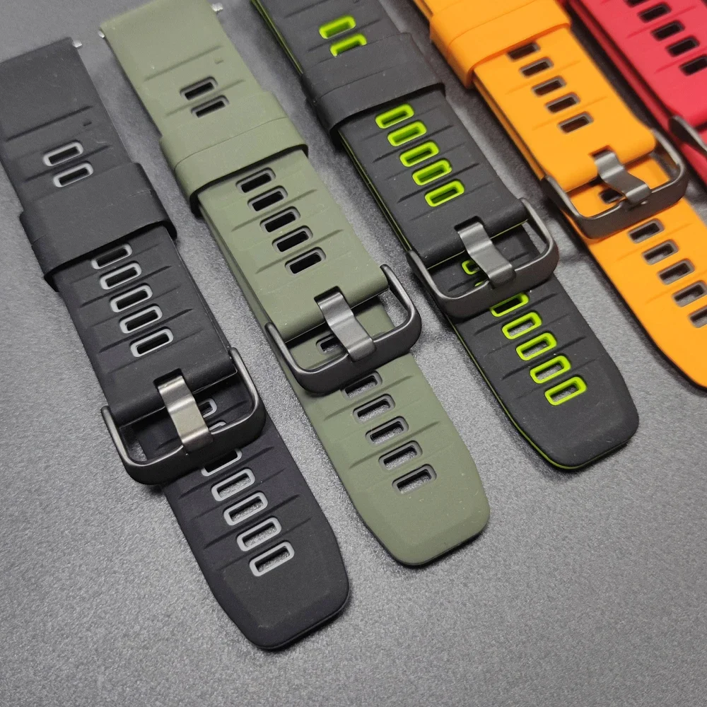 22 مللي متر حزام ساعة اليد ل كوروس APEX 4 42 مللي متر/PACE 3/APEX 2 Pro 46 مللي متر العصابات لساعة شاومي 2 برو/اللون 2 S4 S1 سيليكون سوار حزام