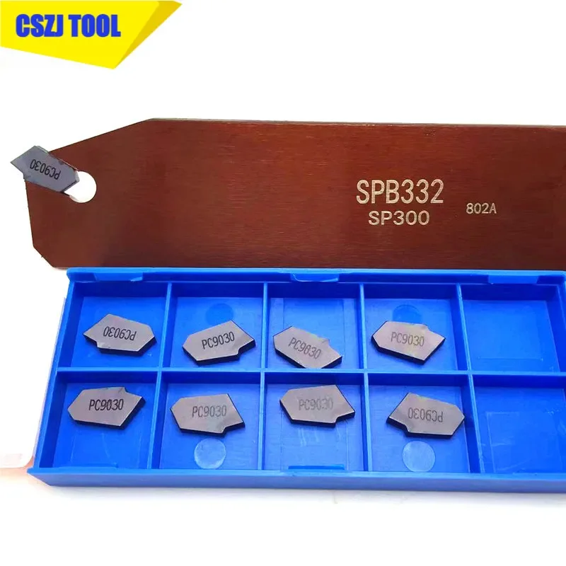 

SPB226 SPB326 SPB332 SPB432 SP200 SP300 SP400 SP500 NC3020 PC9030 Slotted Grooving Tungsten Carbide Insert CNC Turning Tool