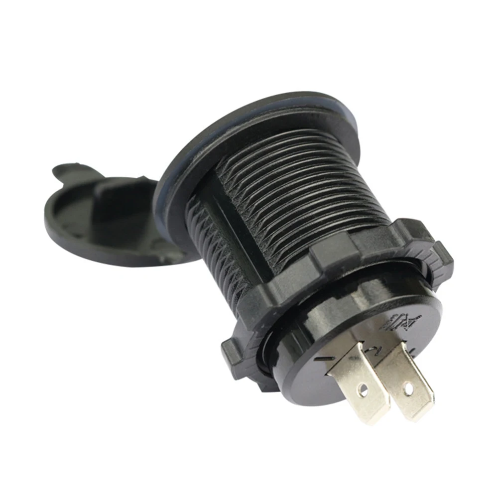 Universal 12V-24V Dual Port Fast Charge Car Phone Charger TYPE-C USB 5V 3.1A Blue Light Socket Car Charger Motorcycle Accessory