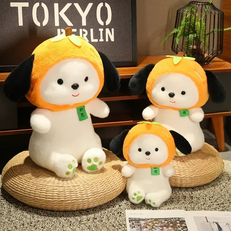 Kawaii Grappige Persimmon Puppy Knuffel Leuke Gevulde Dieren Kleine Hond Plushie Pop Anime Zachte Kinderen Speelgoed voor Meisjes Jongens Presenteert