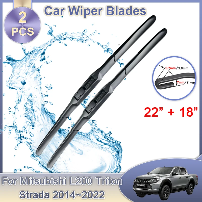 

For Mitsubishi L200 Triton Strada 2014~2022 MK5 Front Windshield Wipers Windscreen Cutter Auto Windscreen Wipers Car Accessories