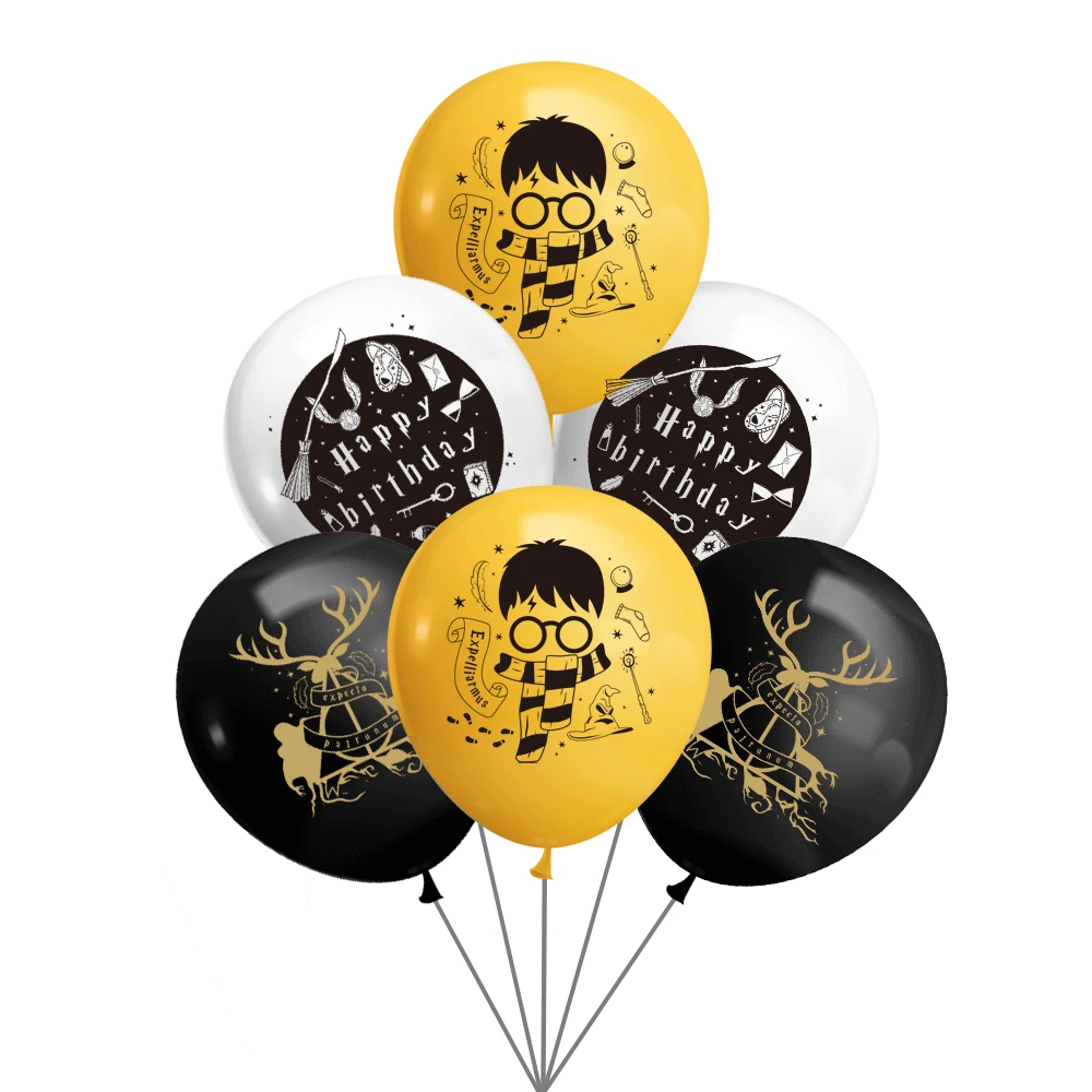 Cartoon Magic Academy Verjaardagsfeestje Supply Wegwerp Banner Cake Topper Hangende Vlag Ballonnen Set Hot Harries Decoratie