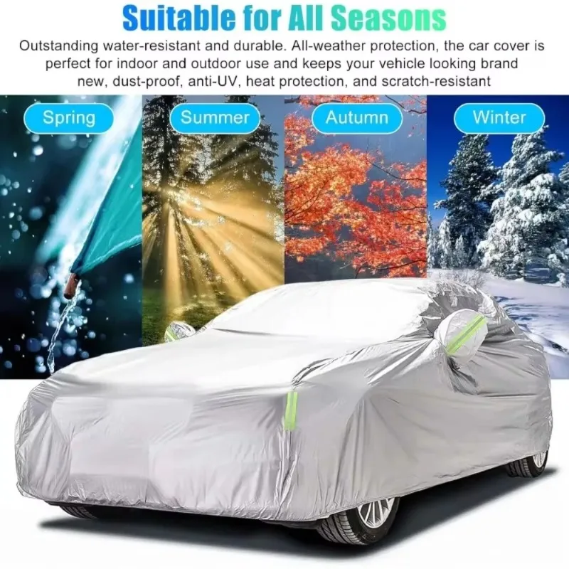 5-layer all-weather waterproof Oxford cloth Car cover for Lotus Esprit 1999 silver full cover with a storage bag sun protection