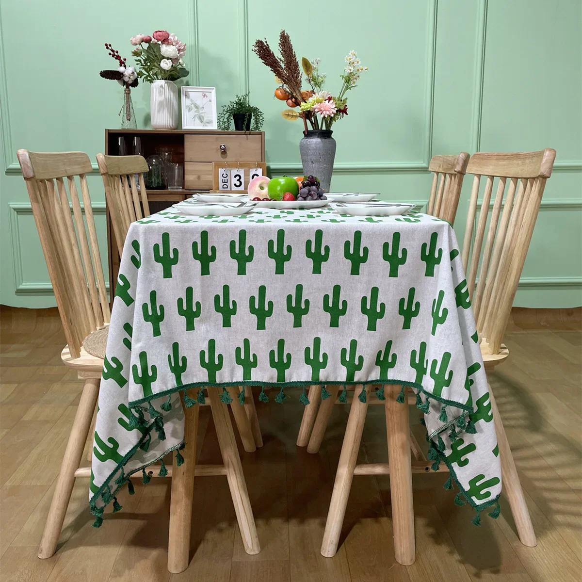 

Ins Fresh Cotton and Linen Printed Tablecloth