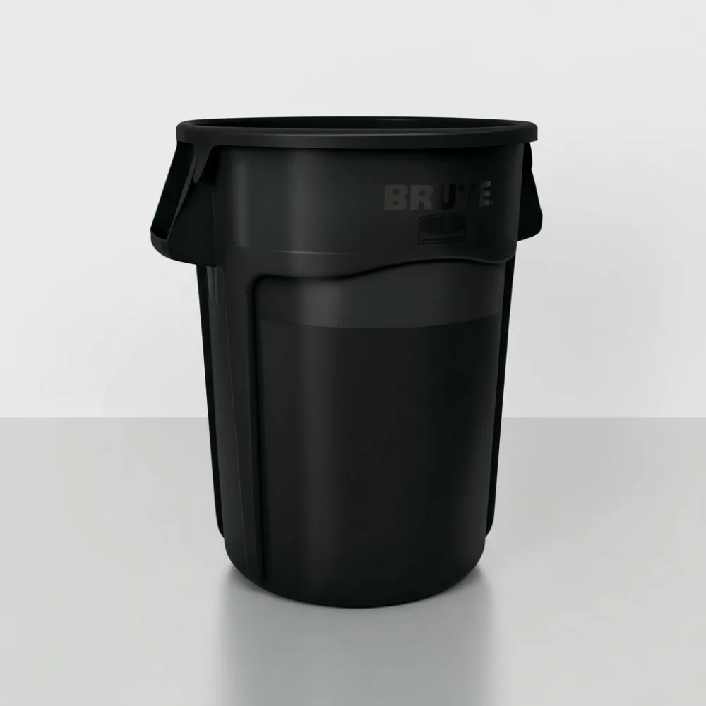 

Heavy-Duty 44-Gallon Round Trash Container for Construction, Restaurants, Offices - Easy Liner Lift & Durable