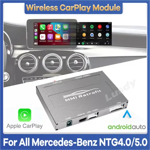 메르세데스 벤츠 용 무선 Apple Carplay 모듈 A B C E CLS GLE GLA GLC GLK ML S 클래스 NTG4.5 NTG5.0 안드로이드 자동 인터페이스