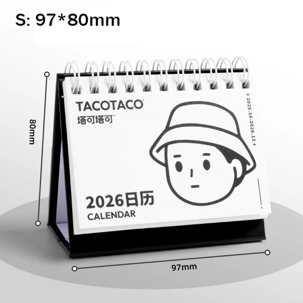

Memo Notes 2026 Desk Calendar One Month to View Cartoon Monthly Calendar Coil Binding Learning Plan Calendar School