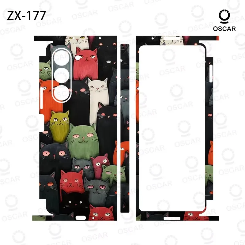 Kolorowe naklejki chroniące przed zarysowaniami do Samsung Galaxy Z Fold 8 Ultra 8 7 6 5, ochronna folia na tył urządzenia. — zdjęcie produktu 6