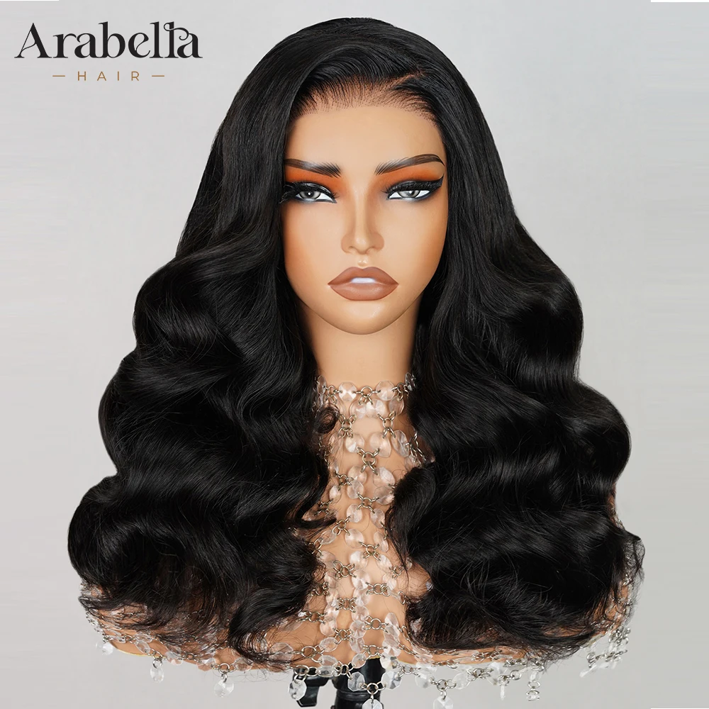 

Arabella Hair 6x5 Wear Go Glueless Human Hair Closure Wigs Transparent Lace Natural Double Drawn Hair Chocolate Brown Available