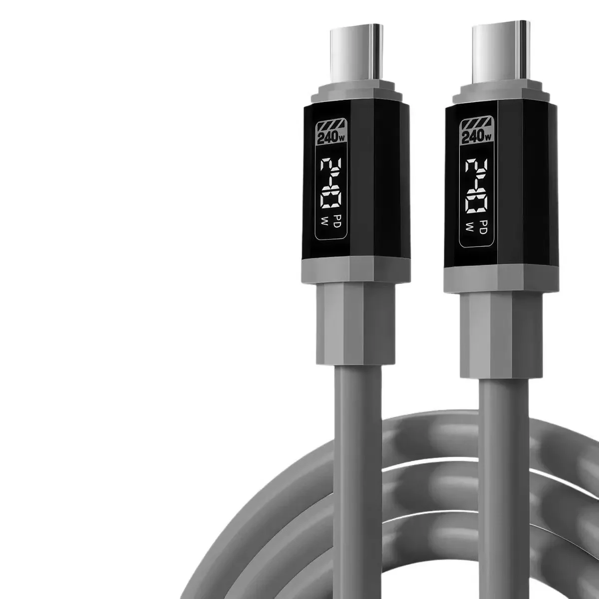 PD240W Super Fast Charging Type C TO Type C Silicone Cable for Samsung IPhone8-17 Pro Xiaomi 17 Quick Quick Charging Cable