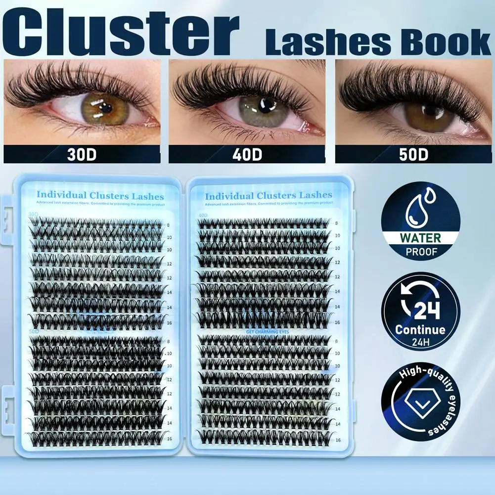 30-50D Mix Falsche Wimpern Tablett DIY Flauschigen Wispy Natürliche Einzelne Wimpern D Curl Cluster Wimpern Verlängerung Make-Up-Tool
