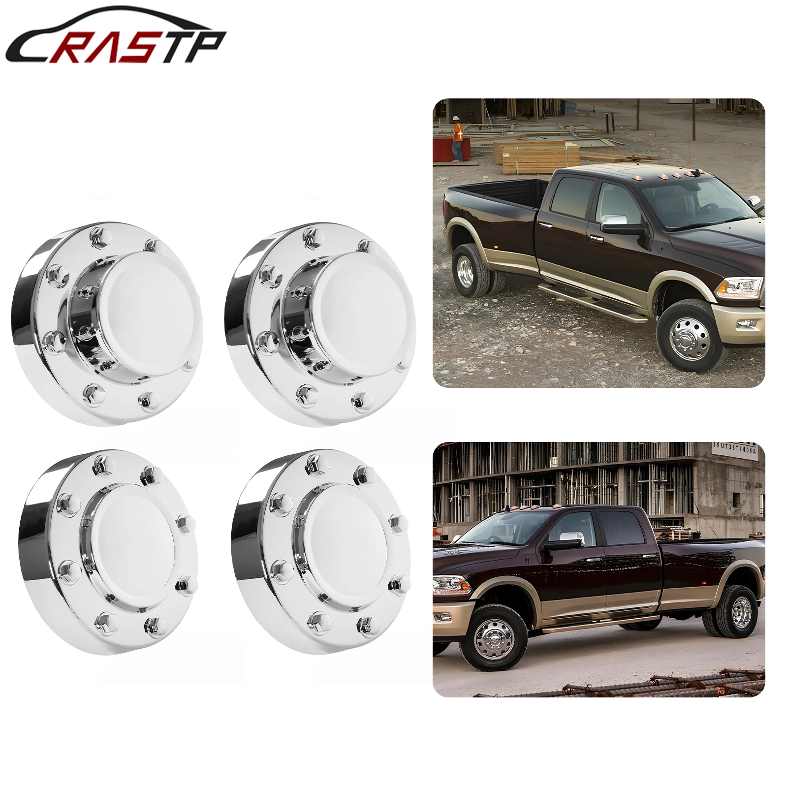 

RASTP-4PCS Truck Wheels Center Hub Caps Dustproof Waterproof ABS Chrome for DODGE RAM 4500&5500 2011-2015 2016 2017 2018 LKT146