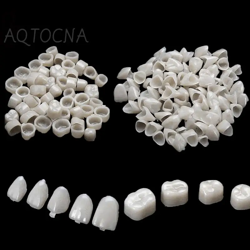 2bags Dental Temporary Crown Material For Anterior 50 Pcs + Molar 50 Pcs Teeth Veneers Oral Care Tool Dental Treatment