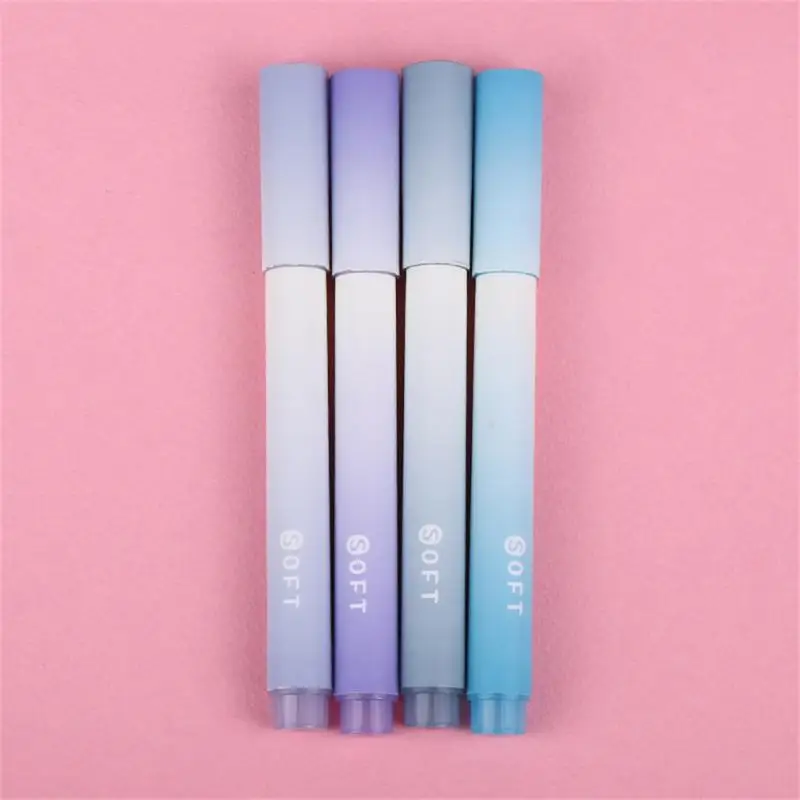 Pen 4 Pieces/box Clear Ink Even Ink Output Cute And Kawaii Small And Portable Gradient Highlighter For Art Projects Graffiti Pen