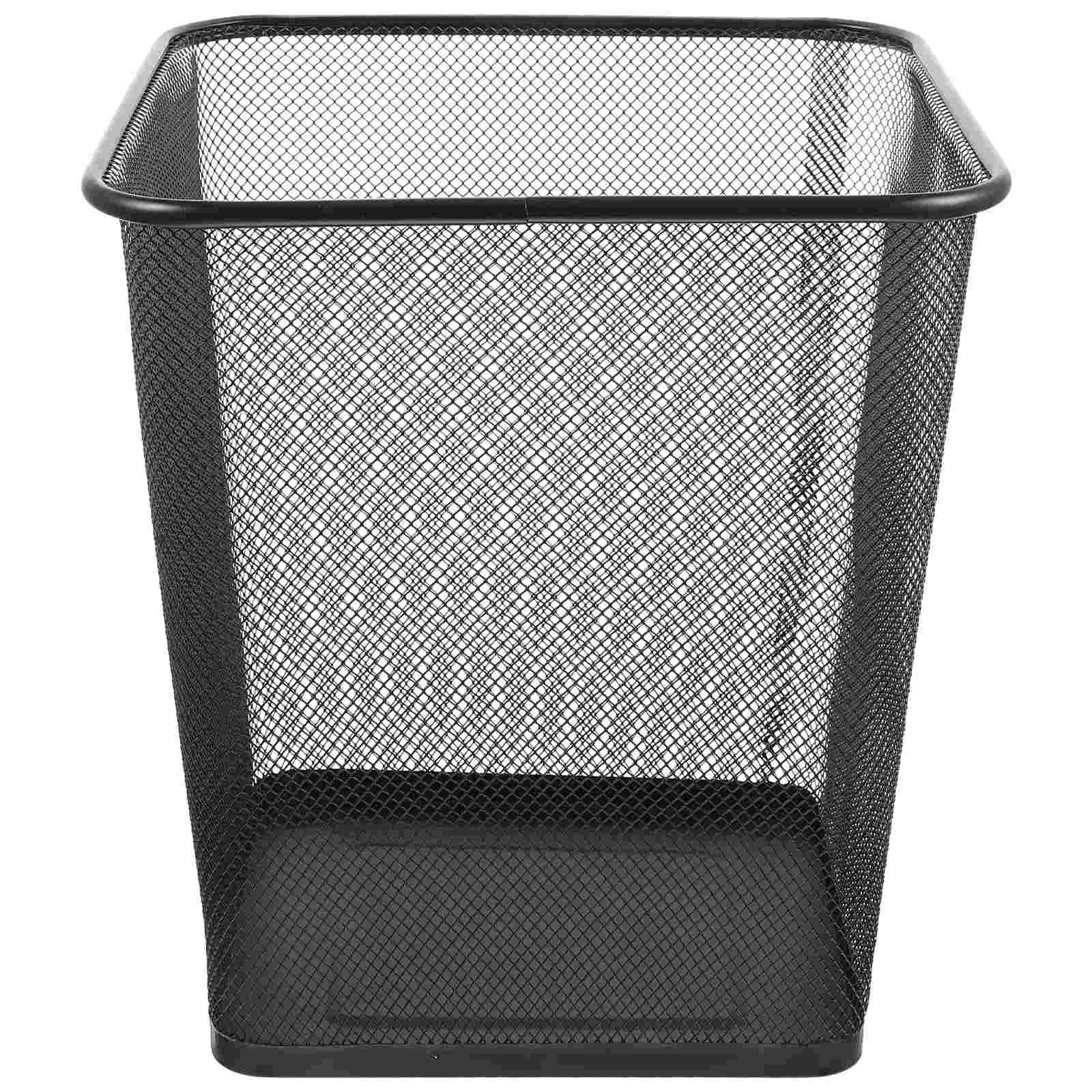 

Garbage Can Cans Metal Mesh Wastebasket Wire Vintage ​mesh Trash Bin Bedroom Iron Outdoor Office