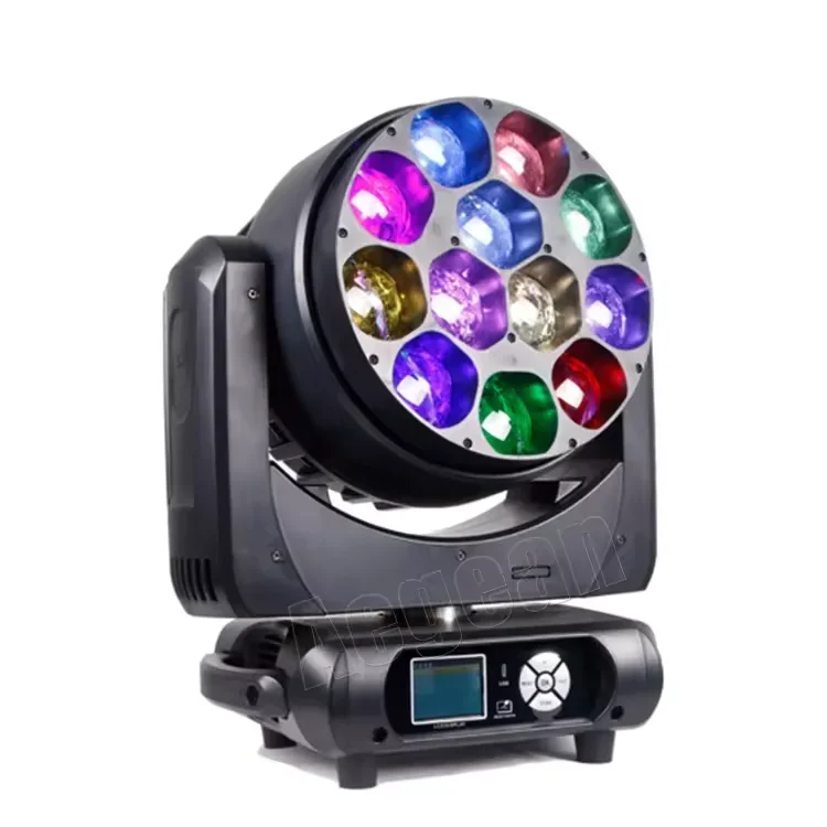 Dj equipments led wash stage lights 12pcs 40w rgbw dmx dot control led zoom beam moving head