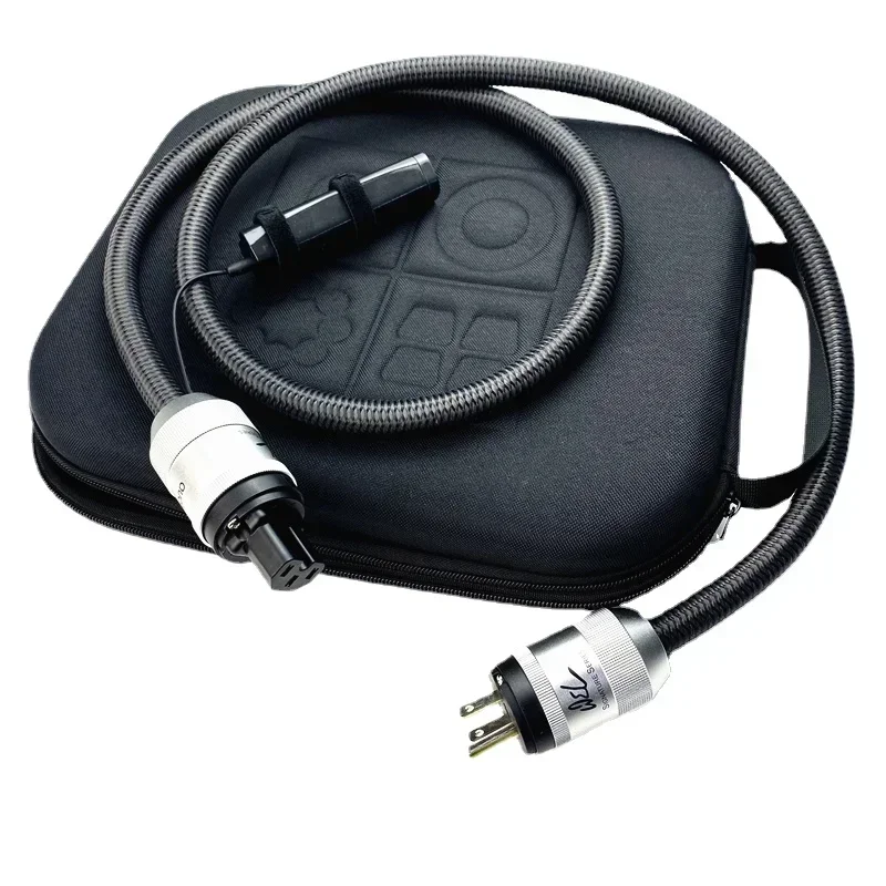 WEL توقيع PSS كابل الطاقة الفضي 15A 20A أمبير C15 C19 IEC موصل HiFi الصوت خط الحبل