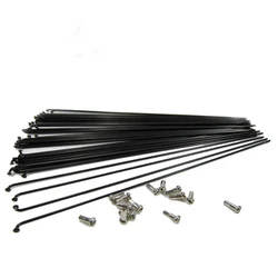 Flexible Black 170mm-290mm 26inch 700C Wheels Road Bike Bicycle Spokes Stainless Steel Spokes Nipples Cycle Spokes