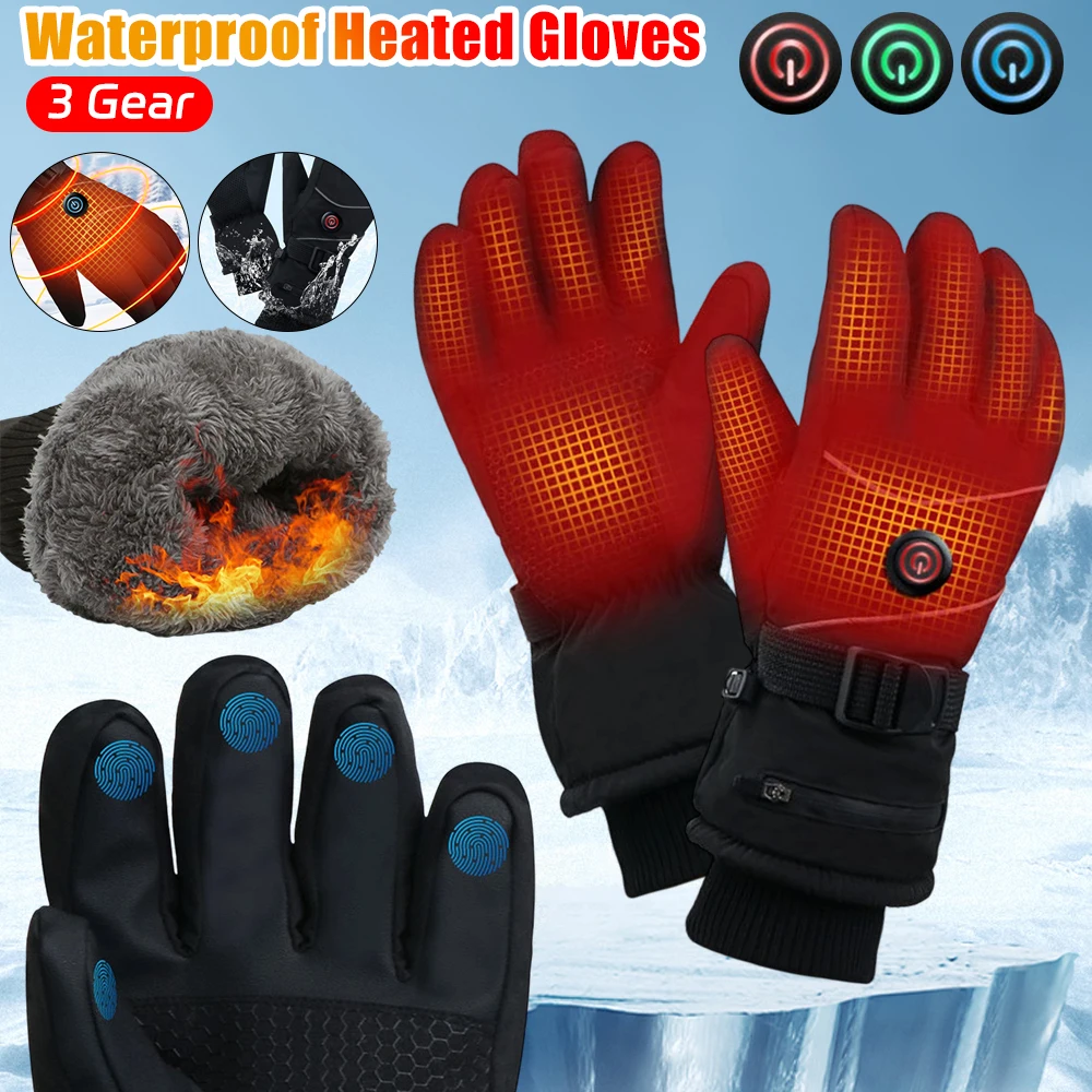 

Winter Heating Gloves Electric Heated Gloves Skiing Mitten Snowboarding Climbing Hiking Motorcycle Gloves Hand Warmer Waterproof