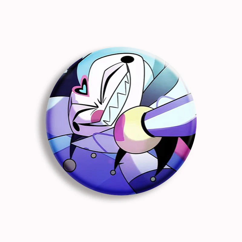 Pin de botón creativo de Anime Helluva Boss, insignia de broche de Millie, Loona fizzaroli, Kawaii, accesorios para bolsos, collares para fanáticos, 31 estilos, 58mm