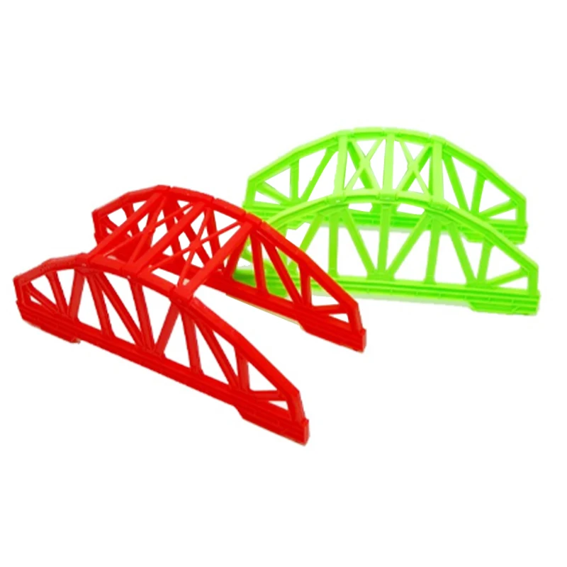 Track Game Scene Cute Bridge, Suitable For Plastic Piers, It Can Be Combined Into a Viaduct Kids Puzzle Game Scene Toy 2pcs S16