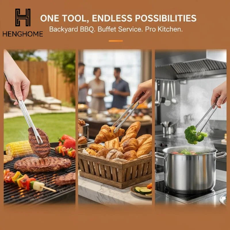 StainlessSteel FoodClipsKitchen Clips Korean Barbecue Tweezers Extended Barbecue Clips Suitable For Home Vegetable/meat Barbecue