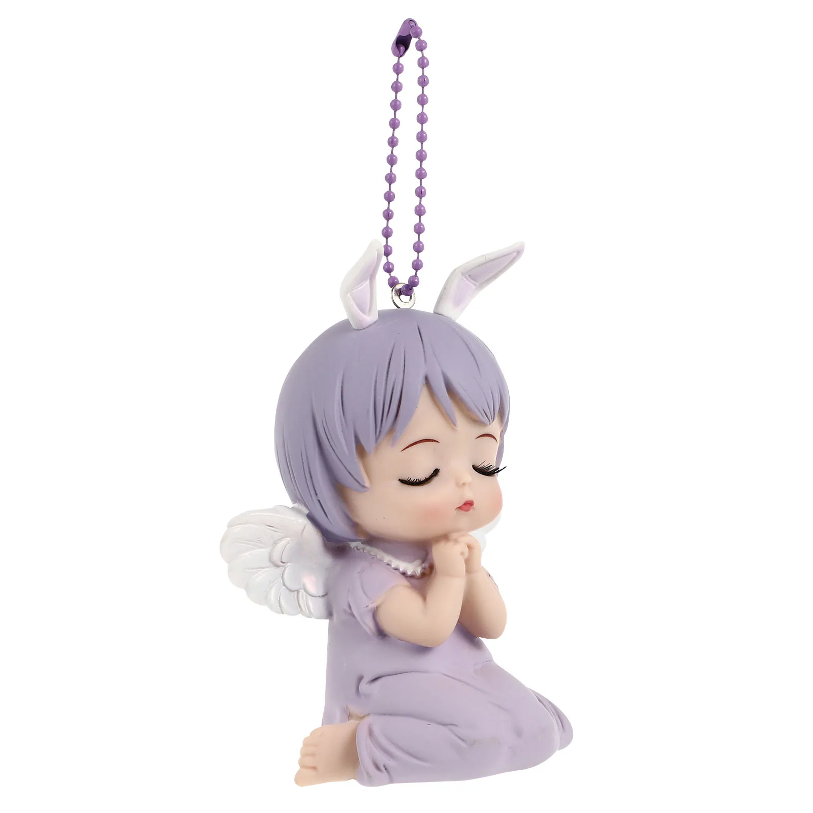 

Cute Angel Keychain Lightweight Durable Car Pendant Decor Keyring Women Mirror Accessoriesangel keychain
