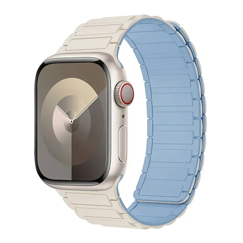 Magnetische lus voor Apple Watch-banden 44 mm 40 mm 49 mm 45 mm 41 mm 38 mm siliconen armband iWatch-serie 9 8 7 6 5 4 3 Se ultra 2 band